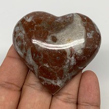 62g, 2&quot; x 2.2&quot;x 0.6&quot;, Natural Untreated Red Shell Fossils Half Heart @Morocco,F1 - £5.10 GBP