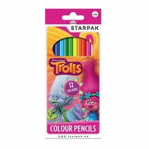 TROLLS Pack of 12 x Colouring Pencils 12 Colours - £3.44 GBP
