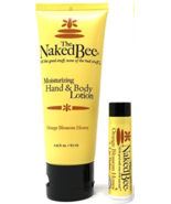 The Naked Bee Orange Blossom Honey Hand &amp; Body Lotion Plus Lip Balm - £7.75 GBP