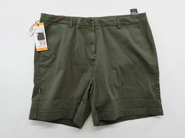 Buffalo David Bitton Women&#39;s Carlisle Mid Rise Shorts Size 16 Green NEW - £8.18 GBP