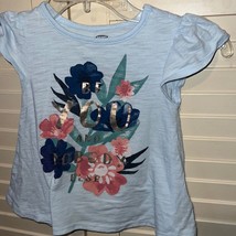 Old navy floral, graphic, ruffle sleeve top size 4t - $6.86