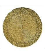 Tahari 15&quot; Christmas Beaded Sequin Placemats Set Of 2 Gold Satin Backed ... - £51.77 GBP