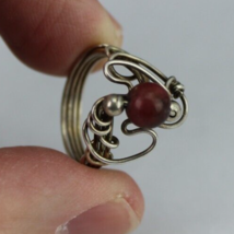 Mid Century Estate Sale! Sterling Silver Gemstone Spinner Stone Ring .925 Size 6 - £27.96 GBP