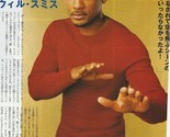 Will Smith teen magazine pinup clipping Japan red shirt pix - $3.50