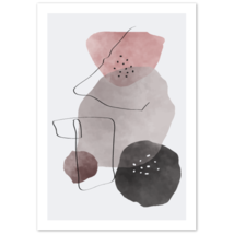 Watercolor Organic Shapes Abstract Poster 03 - £14.36 GBP+