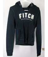 Abercrombie &amp; Fitch Girls Medium Blue Pullover Hoodie Stitched Graphic P... - $19.13