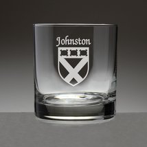 Johnston Irish Coat of Arms Tumbler Glasses - Set of 4 (Sand Etched) - £53.35 GBP
