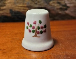 Rare Vtg Handmade Shakertown Tree Of Life Ceramic Crackle Glaze Sewing T... - $9.89
