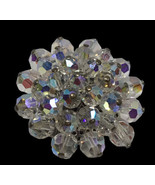 Vintage Mid Centure Aurora Borealis Crystal Brooch 60-s - $55.31 CAD