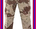 NEW USGI DESERT STORM CHOCOLATE CHIP 6 COLOR CAMO COMBAT TROUSER PANTS A... - $42.62