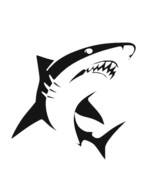 Shark Vinyl Decal Sticker ocean surfing Fishing Tumbler Car Bumper Stick... - $5.93+