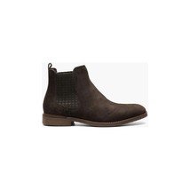 Men's Stacy Adams Gabriel Plain Toe Chelsea Boot Brown Suede Dressy 25625-245 image 3