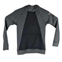 Boys Hoodie Compression Shirt Kids Size Medium Gray Black Nike - £23.73 GBP