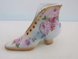 Vintage RS Hand Painted Porcelain Ceramic Antique Victorian Boot - $15.00
