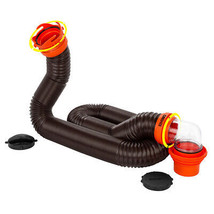 Camco RhinoFLEX 15&#39; Sewer Hose Kit w/4 In 1 Elbow Caps - £43.86 GBP