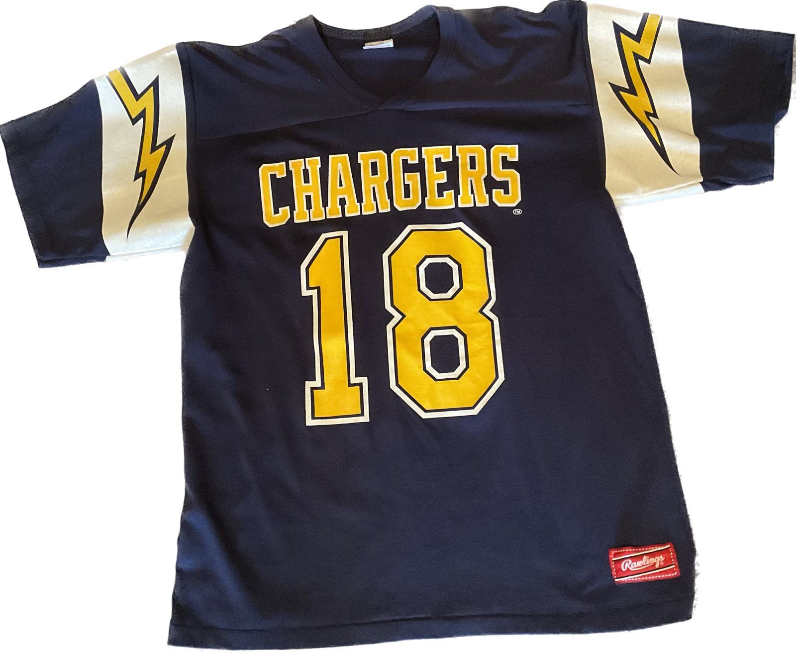 RARE RAWLINGS 1970’s CHARLIE JOINER #18 San Diego Chargers JERSEY-M Free Shippin - $69.99