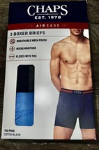 Chaps ~ 3-Pair Mens Boxer Briefs Underwear Cotton Blend Breathable ~ XL - £17.31 GBP