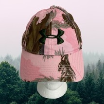 Under Armour Womens Pink Camo Cap Hat Logo Adjustable Baseball Hat Snapback - £13.83 GBP