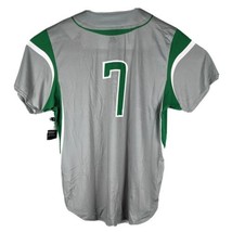 Concord Minutemen Bears High School Baseball Jersey Gray Green Mens Large 7 - $16.15