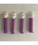Lot Of 4 PEZ footed LAMB CHOP Loose Purple Stem Slovenia - $12.19