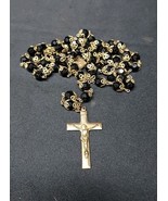 Gold Rosary 12k 1/20 Yellow Gold Filled Prayer Beads Religious Religion ... - $29.74