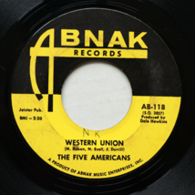 The Five Americans – Western Union / Now That It&#39;s Over - 45 Single 7&quot; AB-118 #1 - £6.71 GBP