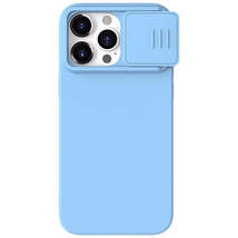 For iPhone 15 Pro Max CamShield MagSafe Liquid Silicone Phone Case(Sky Blue) - £23.87 GBP
