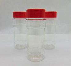 Small 2 OZ Clear Plastic Spice Container Bottle Jar With Red Cap- Set of... - £9.42 GBP