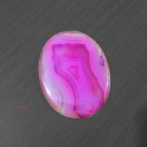 100% Natural Certified Pink Agate :Loose Gemstone 8 X 10 MM Oval Shape - £38.31 GBP