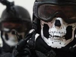 Motorcycle Mask COD GHOST Cold Gear Half Dot Special Skull Forces Protector - $8.90