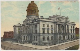 Kansas City MO Missouri Postcard 1911 Post Office Washington - £2.34 GBP