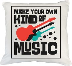 Make Your Own Kind of Music Motivational Pillow Cover for Musician, Music Teache - £19.77 GBP+