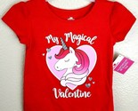 Infant &amp; Todlers Girls Magical Valentine Unicorn Red T-Shirt Tee Shirt N... - $9.01