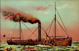 Vintage Postcard - Robert Fulton&#39;s Steamboat, &quot;Clermont&quot; BK68 - £4.06 GBP