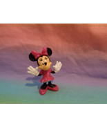 Disney Minnie Mouse Mini PVC Figure or Cake Topper Pink Outfit &amp; Bow - £2.02 GBP