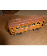 Vintage Prewar O Scale Lionel Metal 603 Orange Pullman Passenger Car 7.5... - $26.73
