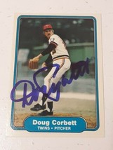 Doug Corbett Minnesota Twins 1982 Fleer Autograph Card #551 READ DESCRIPTION - £3.88 GBP
