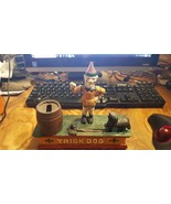 Vintage Cast Iron Toy Coin Bank 7&quot; Tall Trick Dog w/ Clown  - $309.62 MXN