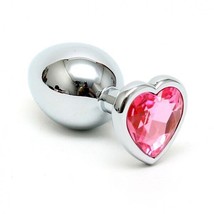 Small Butt Plug With Heart Shaped Crystal with Free Shipping - £92.67 GBP