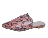 VINTAGE HAVANA &#39;Dawn&#39; Soft Pink Snake Mules Flats sz 7 - $34.60