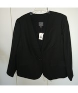 THE LIMITED COLLECTION LADIES BLACK 1-BUTTON LINED JACKET-18W-NWT-$129 O... - $48.00