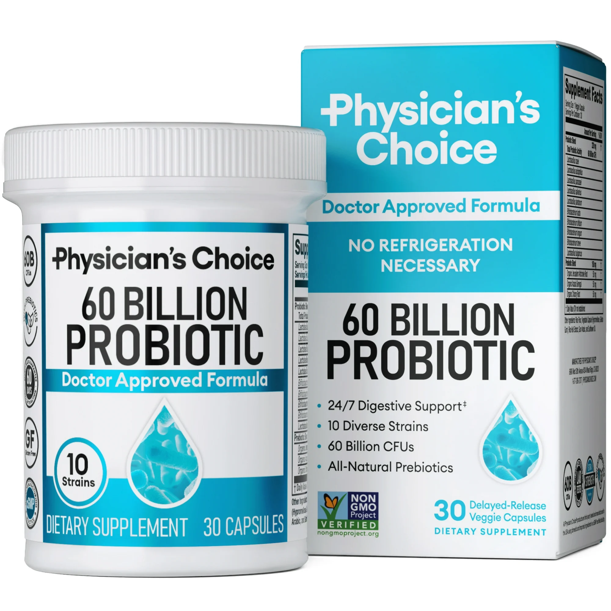 Physician’s Choice 60 Billion Probiotic for Women and Men, 30 Count - $68.37 CAD