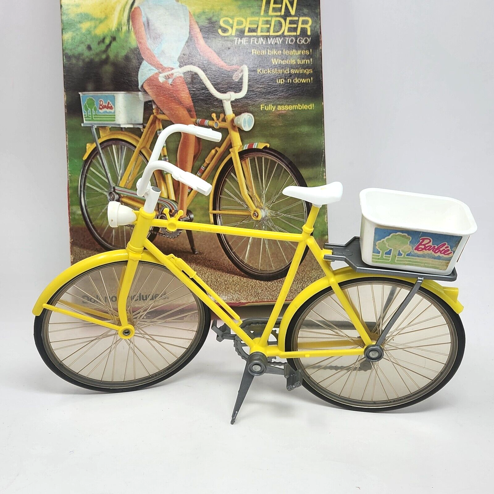 VINTAGE 1973 MATTEL BARBIE TEN SPEEDER YELLOW BIKE # 7777 IN ORIGINAL BOX Item image 4