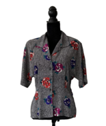 Womans Laura and Jayne Fitted Polka/Print Blouse, 100% Polyester, 12 - $27.39 CAD