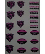 2025 Pink Chicago Bears Cancer Awareness Salon Quality Nail Art Decals - $210.21 MXN