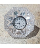 Waterford Crystal Lismore Diamond Shape Quartz Desk Table Clock Paperweight EXC! - $49.90