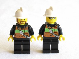 Lot 2x Firemen Fire Fighters LEGO Minifigure Minifig Helmet from Juniors... - $178.13 MXN