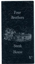 Four Brothers Steak House Menu South Street in San Antonio Texas 1950&#39;s - $148.94