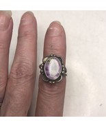 Vintage Sterling Wampum Shell Ring Size 5 Rare - £59.92 GBP