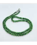 Natural Untreated Burmese Type A Jade Bead Necklace With Authentication ... - $1,362.00